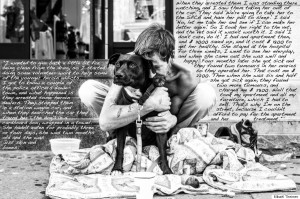 Humans of the Street Man holding dog
