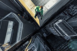 Superheroes on Skyscrapers The Hulk